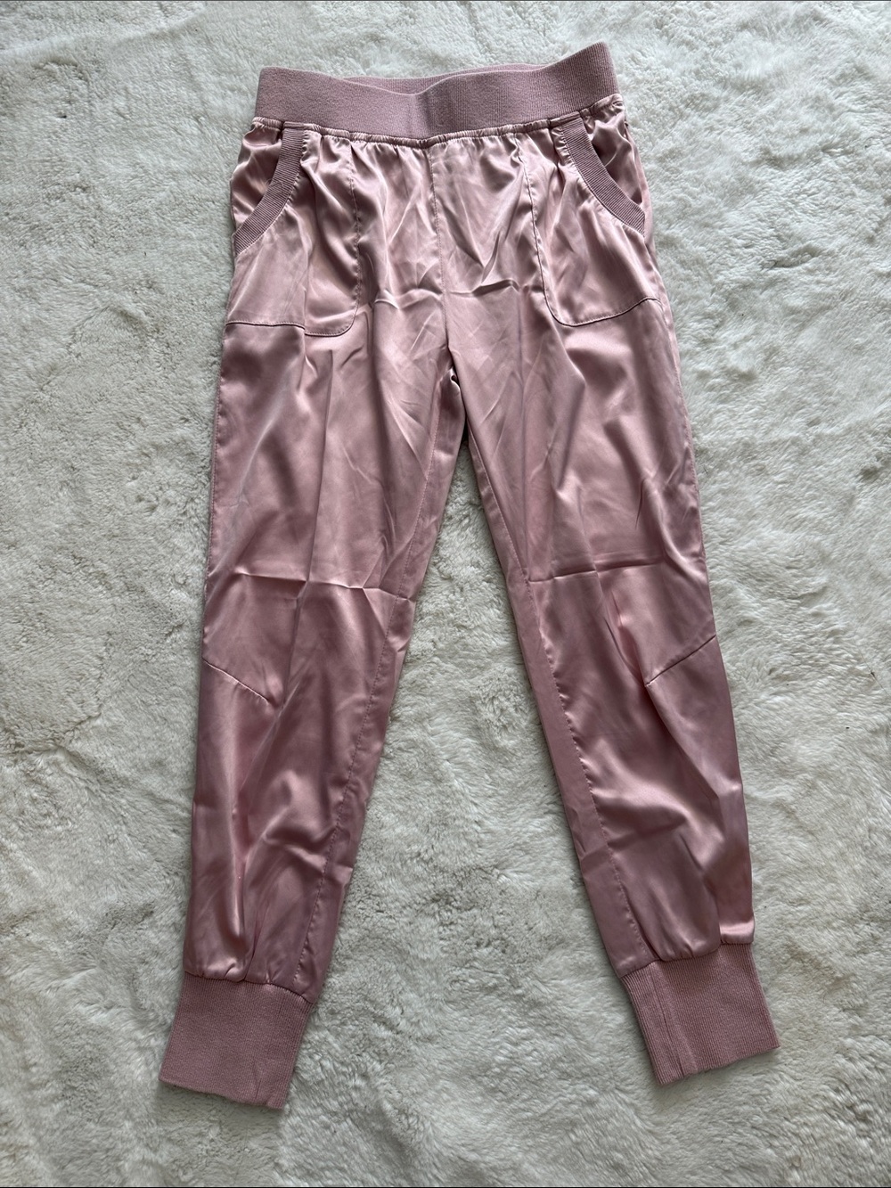 Pink satin joggers - Picture 2 of 4